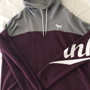 VS Pink cowlneck hoodie!!!!